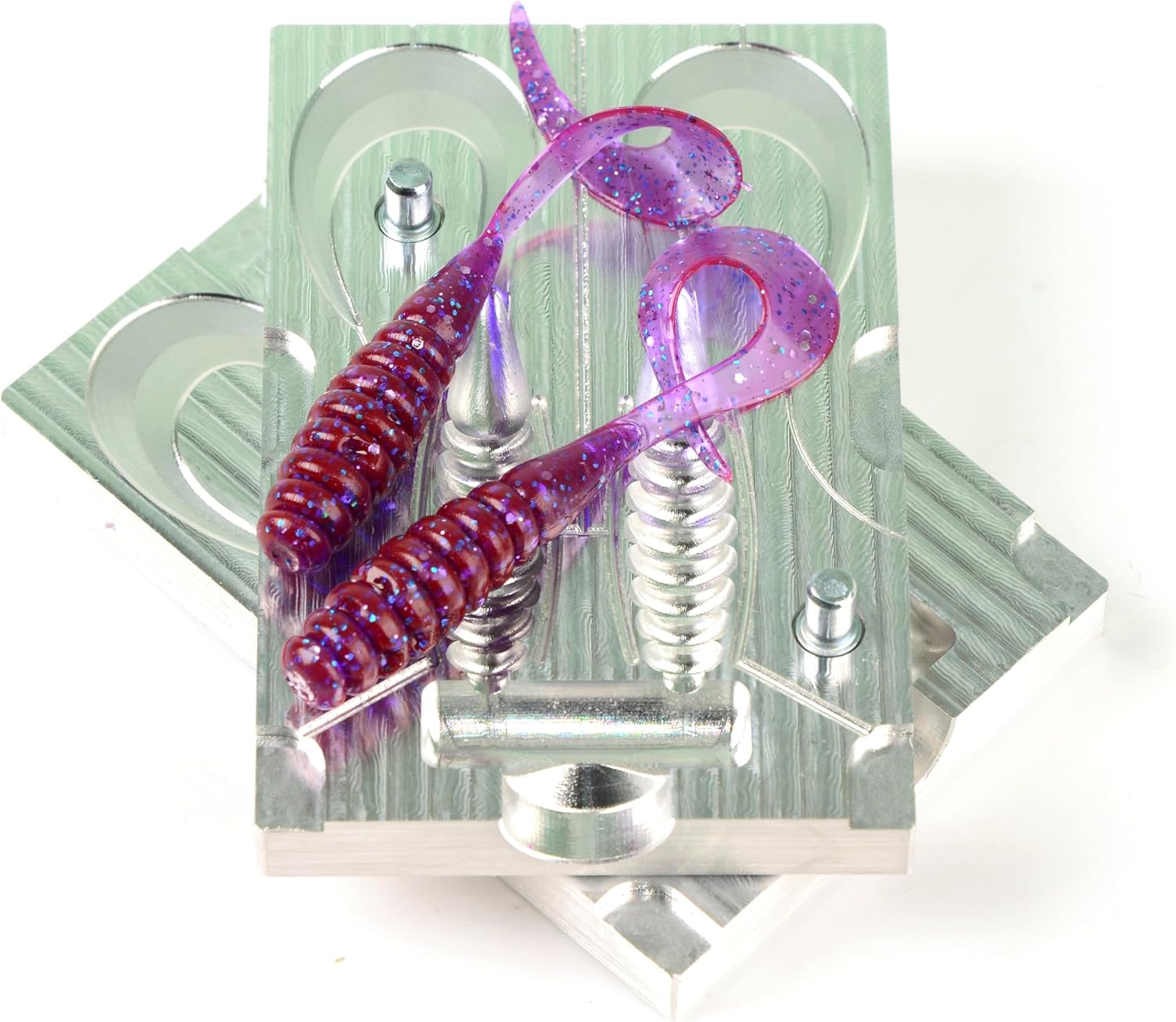 Aluminium Ribbon-Tail Grub Mold, 3 in — product view