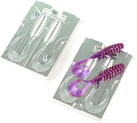 Aluminium Ribbon-Tail Grub Mold, 3 in — alternate product view